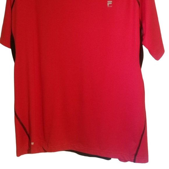 Men's FILA SPORT Red and Black athletic shirt Size XXL - Picture 6 of 7